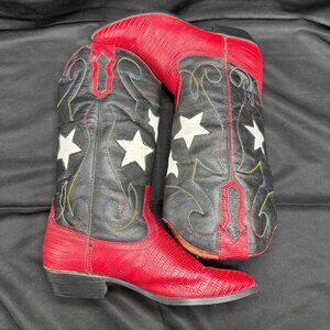 Vintage The Leather Collection Longhorn Western Cowgirl Boots Size 6.5